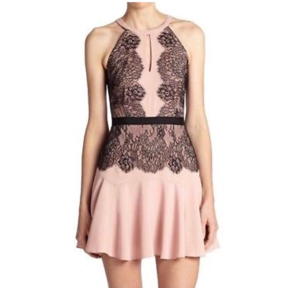 BCBG MaxAzria Leyla Blush Sleeveless Halter Dress. Like brand new.